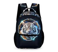 WECECE Sac À Dos Tigre Fille Sac A Dos Enfants Garçons Sacs Ecole Filles Garçon Primaire Cartable Animal Tigre Scolaire Poids Léger Avec Poche À Bouteille Poche Avant