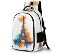 WECECE Sac À Dos Tour de Paris Fille Sac A Dos Enfants Garçons Filles Grand Sac Ecole Fille Garçon Primaire Sac A Dos Scolaire Poids Léger Avec Poche À Bouteille