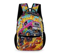 WECECE Sac À Dos Véhicule de Génie Mécanique Sacs D'école Scolaires CArtable Tracteur Filles Garçons 6 Ans CArtables Pour Primaire Outdoor Voyage École