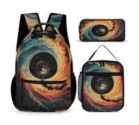 WECECE Sac à Dos Vision Fille Primaire 3 Pièce, Ensemble Cartable Vertige Enfant Scolaire avec Sacs à Déjeuner et Trousse Crayon, Sac Ecole pour Fille 8 15 Ans
