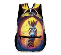 WECECE Sac À Dos Zèbre Sacs École Pour Enfants 7 Ans, Cartable Animal Imprimé Primaire Fille Et Garçon, Sac D'école Idéal Pour Voyage, Loisirs