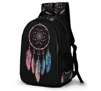 WECECE Sac D École Plumes Colorées Sac Collège Imperméable Sac A Dos Ado Voituretable Fille Primaire Voituretable Garcon