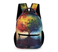 WECECE Sac d'École Arbre de Vie Garçon Fille 6 Ans Cartable Scolaire Coloré Arbre CP Enfants Sac à Dos À la Mode 43x32x15 cm Cadeau de Rentrée Livres Cahiers