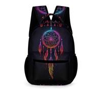 WECECE Sac d'École Attrape-rêves Filles Classes CE2-CM1 Cartable Scolaire Feathers Garçons 9 Ans School Bag Grand pour Livres Cahiers Bouteille Parapluie Rentrée Scolaire Voyage