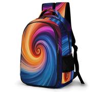 WECECE Sac d'École Coloré Tourbillons Primaire CM1 CM2 pour Filles et Garçons Sac Visuel Vertige 13 Ans Grand Format Léger Durable pour Cadeau du Nouvel An École Voyage et Loisirs