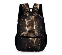 WECECE Sac d'École Cool Chat Garçons Filles 11 Ans Cartable Scolaire 3D Imprimé Chaton 6e Enfants Sac à Dos Imperméable 43x32x15 cm Balade Études Usage École
