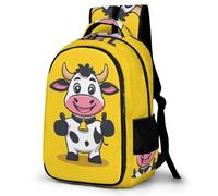WECECE Sac d'École Design Mode Vache Élèves 7-11 Ans Cartable Scolaire Bovin Fille CE1 Sac Scolaire pour Enfants À la Mode Durable Cadeau de Rentrée Loisirs Daypack