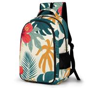 WECECE Sac d'École Feuille Collège Garçon Fille Cartable Thème Plante 9 Ans Sac à Dos Léger Imperméable pour Cours Randonnée Sorties Usage Quotidien, Daypack Cours Voyage et Loisirs