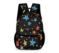 WECECE Sac d'École Five-Pointed Étoile Garçons 9 Ans Cartable Scolaire Étoiles CM1 Filles Sac à Dos Léger Durable 43x32x15 cm Usage Quotidien Livres Cahiers