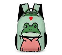 WECECE Sac d'École Grenouille CP-CE1 pour Garçons Cartable Petit Animal Filles 10-13 Ans Cartable Scolaire Grand pour Livres Cahiers Bouteille Parapluie Cours Voyage Quotidien