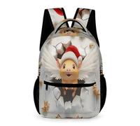 WECECE Sac d'École Mignon Guinea Cochon Enfants 7 Ans Cartable Scolaire Néerlandais Cochon CE1 Élèves Sac à Dos Moderne 43x32x15 cm Cours Voyage Usage École