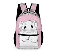 WECECE Sac d'École Mignon Guinea Cochon Enfants 7 Ans Cartable Scolaire Néerlandais Cochon CE1 Élèves Sac à Dos Moderne 43x32x15 cm Cours Voyage Usage École