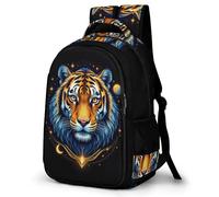 WECECE Sac d'École Motif Tigre CM1 CM2 Garçons et Filles Cartable Animal 12-15 Ans Léger Durable pour Ordinateur Portable 13,3 Pouces École et Usage Quotidien Rentrée Scolaire