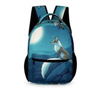 WECECE Sac d'École Renard Maternelle Primaire 6 Ans Sac Scolaire Vie Marine CE2 Filles Enfants Garçons School Bag Léger Durable Cahiers Bouteille Parapluie Cadeau d'Anniversaire École
