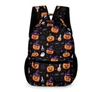 WECECE Sac d'École Thème Halloween Thème Halloween Maternelle Primaire 8 Ans Sac Scolaire Fantôme CE1 Garçons Filles Daypack Livres Petits Objets Cours Voyage Quotidien