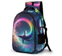 WECECE Sac Ecole Whale Garçon Collège, Cartable Marine Life Adolescent Scolaire Durable, Sac À Dos Primaire Fille Grande Capacité Pour École Et Loisirs
