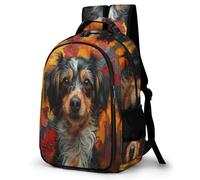 WECECE Sac Scolaire Animal Chiot Primaire CE1 CE2 Fille Garçon Cartable Chien 7-11 Ans Imperméable Durable pour École Cadeau de Rentrée Voyage et Loisirs Usage Quotidien