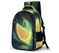 WECECE Sac Scolaire Citron CE2 CM1 CM2 Fille Garçon Cartable Thème Fruit 14 Ans Léger Durable À la Mode pour Cours Voyage Loisirs et Usage Quotidien Rentrée Scolaire