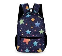 WECECE Sac Scolaire Étoiles Design Enfants 7-11 Ans Sac à Dos Five-Pointed Étoile CE1-6e Élèves Cartable Durable 43x32x15 cm pour Cours Voyage Usage École