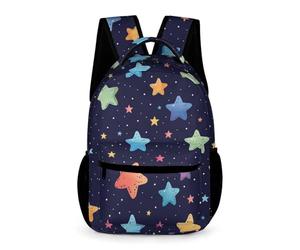 WECECE Sac Scolaire Étoiles Design Enfants 7-11 Ans Sac à Dos Five-Pointed Étoile CE1-6e Élèves Cartable Durable 43x32x15 cm pour Cours Voyage Usage École