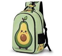 WECECE Sac Scolaire Garçon Fille Kawaii Avocat CE2 CM1 Cartable Thème Fruit 9-13 Ans Sac à Dos Léger Grand Format pour Voyage Randonnée Loisirs, School Bag Cours Voyage et Loisirs