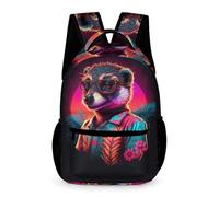 WECECE Sacs À Dos Pour Enfant Avec Animal Sac Portés Dos Pour Fille Garçons Cartable Animal Imprimé Adolescent CE1/CM1