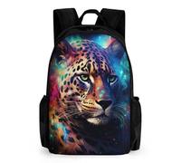 WECECE Sacs À Dos Pour Enfant Avec Guépard Grande Capacité Sac Portés Dos Pour Fille Garçons Cartable Léopard Animaux Adolescent CE1/CM1