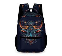WECECE Sacs À Dos Pour Enfant Avec Taureau Sac Portés Dos Pour Fille Garçons Cartable Animal Vache Print Adolescent CE1/CM1