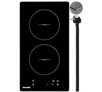 Weceleh Plaque Induction 2 Feux Encastrable, Plaque de Cuisson Electrique 30 cm, 3500W, 9 Niveaux de Puissance, Commande Tactile, Fonction Boost, 1-99 min minuterie, avec sécurité enfant