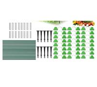 Weciau Arceau pour Serre Tunnel, 30 Pièces Arceau de Jardin avc Arceaux, Clous, Tubes de Connexion, Pinces et Gants, Arceaux de Serre pour Tunnels de Culture, Protection Potager Exterieur