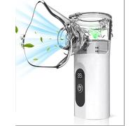 Weciau Nebulisateur Inhalateur Silencieux pour Adultes et Enfants, Nébuliseur Portable avec Ecran Digital et Autonettoyant, Aerosol Inhalateur 2 Masques et Embout Buccal, pour la Maison et les Voyages