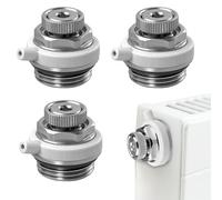 Weciau Vanne de Purge de Radiateur, 3 Pièces Purgeur Automatique Chauffage 1/2", Évent Automatique à Couper en Laiton, Purgeur de Radiateur Automatique