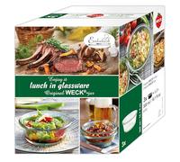 Weck 19815 Lot de 3 bocaux gourmet 300 ml (verres gourmets pour salades ou petits repas, avec couvercle RR de 120 mm)