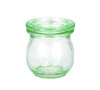 Weck 49854 Lot de 12 mini bocaux en forme de tulipe, 75 ml, 12 anneaux de conservation 89 x 52 mm, 24 agrafes, 2 couvercles 40 mm
