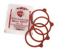 Weck Axentia Lot de 10 rondelles Rouges de Remplacement pour couvercles de bocaux mécaniques de 100 mm - Joints hermétiques