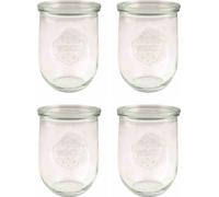 WECK 738- Bocal en forme de tulipe 1,5L carton de 4, 738, clair (pack de 4)