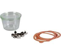 WECK 741805 Verre renversé d'une capacité nominale de 250 ml, hauteur 7,5 cm, transparent (pack de 4)