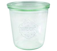 Weck 742 Lot de 6 bocaux en verre de qualité supérieure avec couvercle en verre - Pour la conservation - Résistants à la chaleur - Passent au micro-ondes et au four - 500 ml