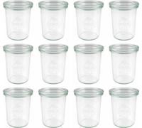 WECK 760- Mini-pot à lèvre 160ml 760, sans anneaux ni pinces, transparent (pack de 12)