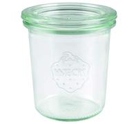Weck 761 Lot de 12 bocaux en verre transparent de 140 ml (conservation de qualité supérieure, avec couvercle en verre, pour la conservation ; résistants à la chaleur, passent au micro-ondes, au four,