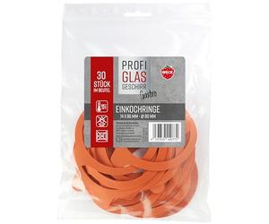 Weck 76134 Lot de 30 anneaux en caoutchouc 74 x 86 mm Ø 80 mm (joints d'étanchéité en caoutchouc, bocaux) Orange