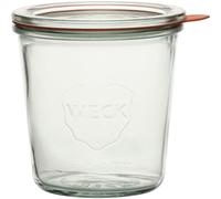 Weck Bocal de mise en conserve de 500 ml (bocaux de forme standard à col rond, comprenant des joints d'étanchéité et des pinces, pour la conservation des provisions) - Lot de 4