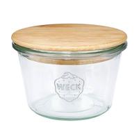 WECK Bocal conique droit 370 ml avec couvercle Bois