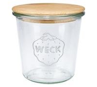WECK Bocal conique droit 580 ml avec couvercle Bois
