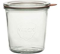 Weck Bocal de mise en conserve de 500 ml (bocaux de forme standard à col rond, comprenant des joints d'étanchéité et des pinces, pour la conservation des provisions) - Lot de 4