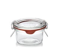 Weck Bocal de moule à bord arrondi Mini, Verre, transparent, 50 ml - Lot de 12