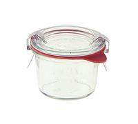 Weck Bocal de moule à bord arrondi Mini, Verre, transparent, 80 ml - Lot de 12