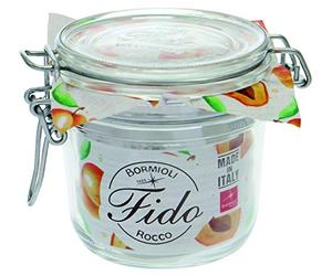 Weck Bormioli Rocco 58298 Fido Lot de 6 bocaux avec joints en caoutchouc, bocaux à dessert, pots à confiture 350 ml