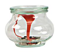 Weck Decò Lot de 12 Pots de 220 ML avec Un Couvercle de 60 mm, Le Joint et Les Clips sont Inclus, en Verre, Transparent