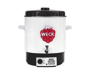 WECK Einkochautomat 29 l Ø35cm weiß emailliert ohne Uhr mit Auslaufhahn